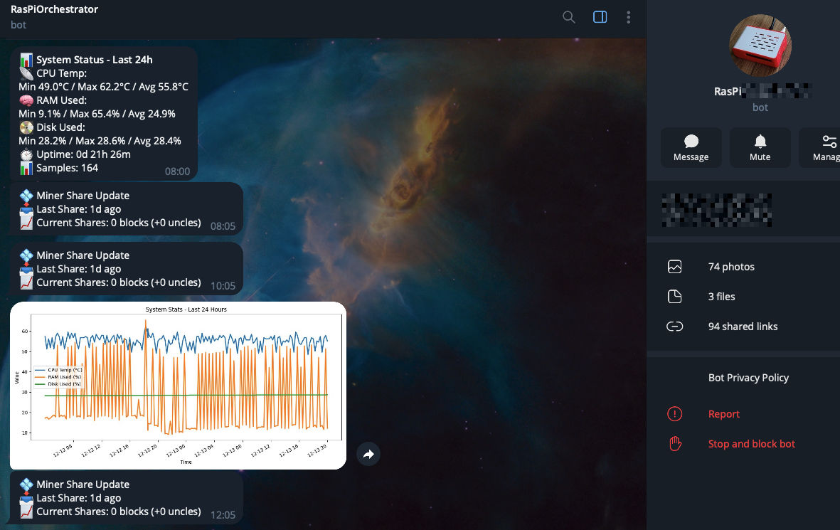 Custom-built cryptocurrency mining rig with thermal management and monitoring